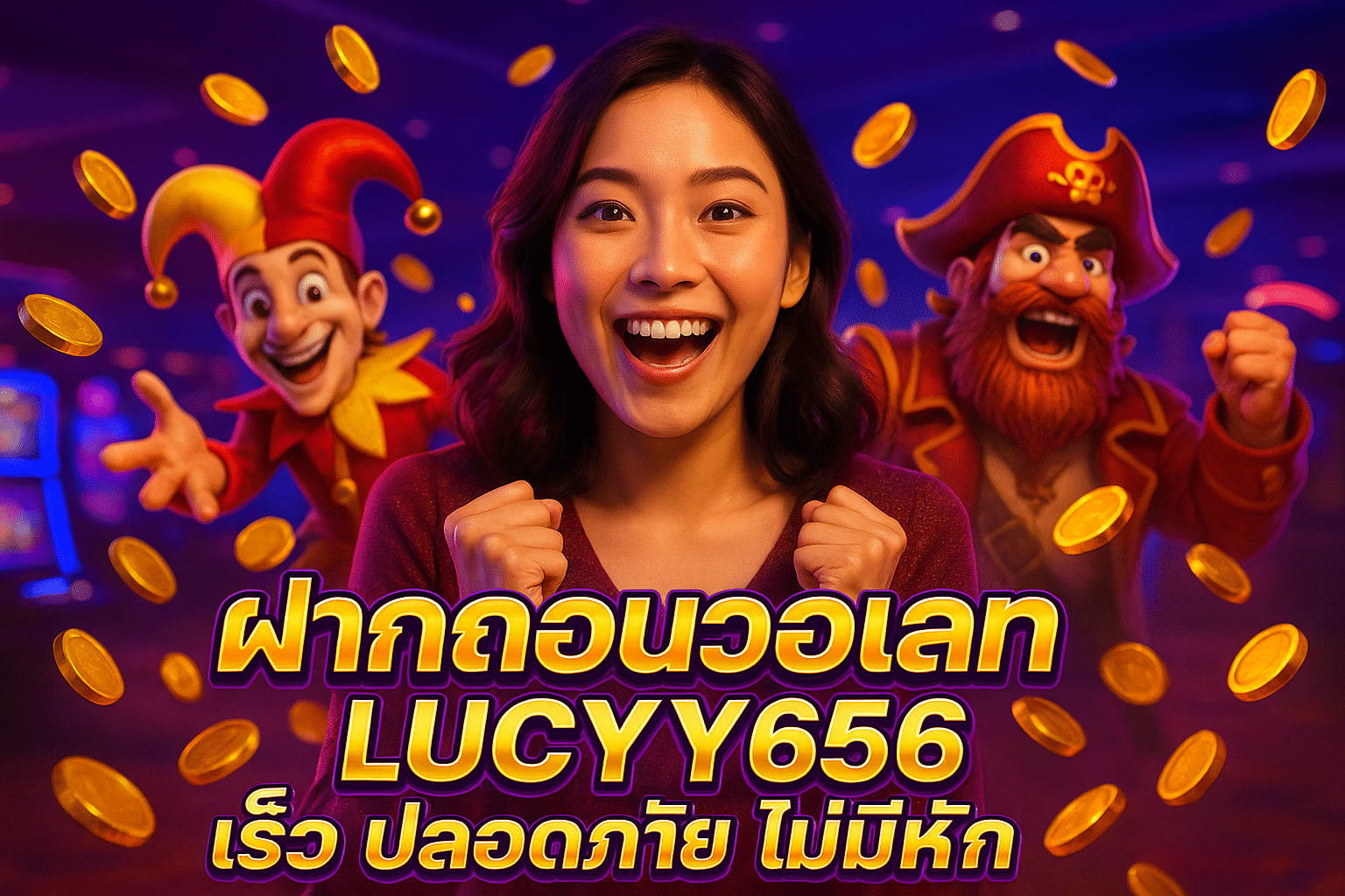 ฝากถอนวอเลท LUCYY656 เร็ว ปลอดภัย ไม่มีหัก